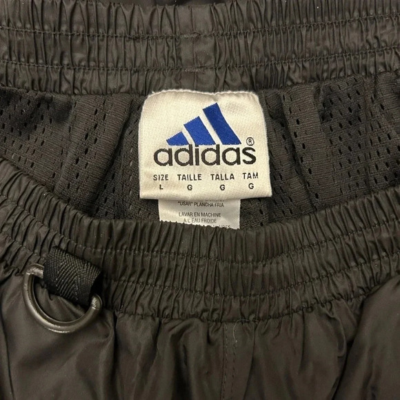 Vintage 90s Embroidered Men's Black Adidas Track Pants Size: L - Picture 7 of 9